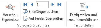 Word 2013: Seriendruck - Vorschau und fertig stellen