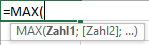 Excel-Formeln: MAX