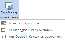 Word 2013: Seriendruck - Empfänger auswählen