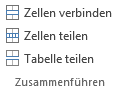 Tabellen in Word: Register Layout
