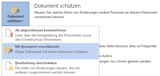 Word 2013: Dokument schützen