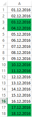 Excel: Bedingte Formatierung - optische Hervorhebung