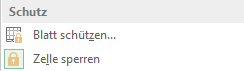 Excel: Blatt schützen