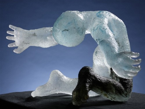 Camelo Lopez, pâte-de-verre, figur, studioglas, skulptur, glaskunst