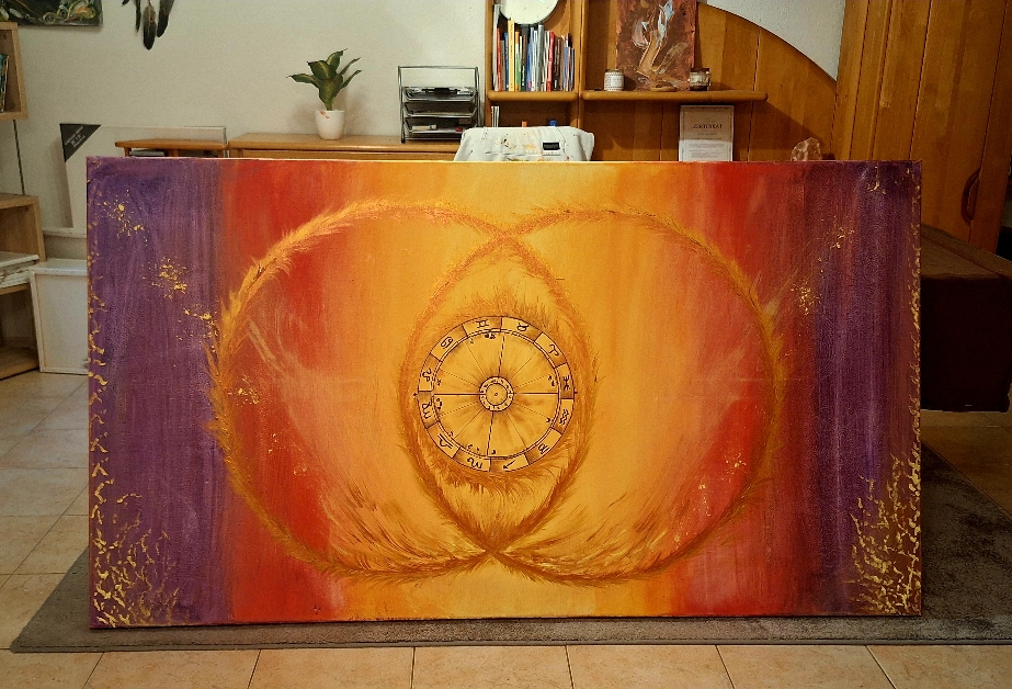 Beispiel für ein Auftragsbild eines Combin Horoskop 2*1m
