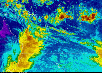 Satellite animation of the Low presssure trough. Images from NOAA