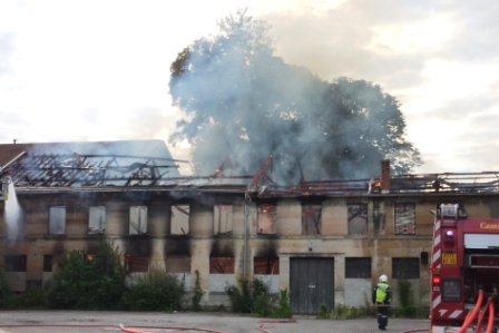 Brand in der Dieselmotorenfabrik von Frédéric Dyckhoff in Bar-le-Duc im Jahr 2010. 