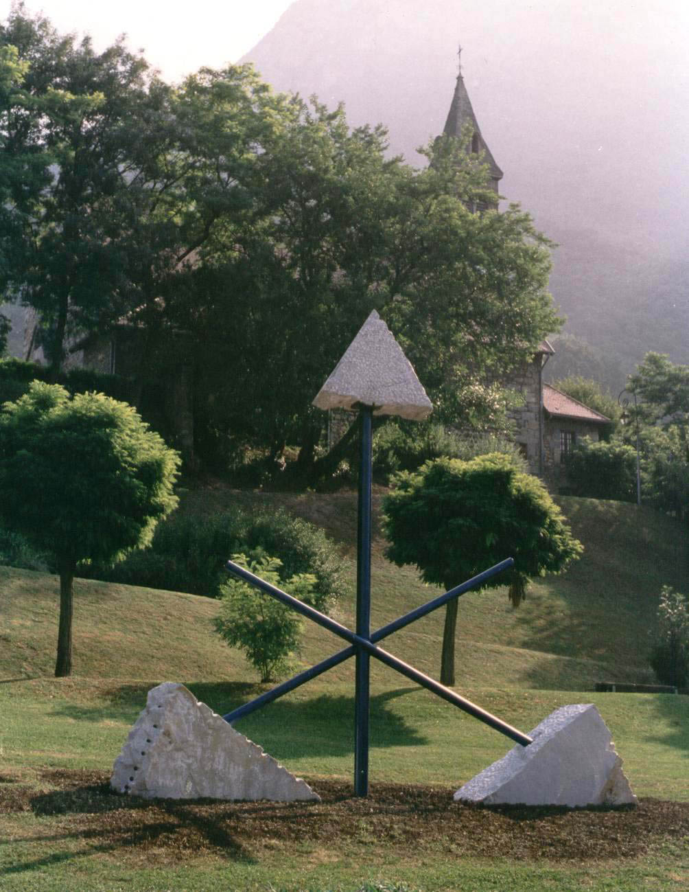  TRINITA - 1994 - FONTANIL-CORNILLON - MARMO E ACCIAIO - 5 X 4 0,80 m