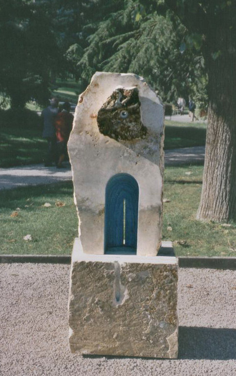 TRANSITI CELESTI - 2001 - CHIANCIANO TERME - TRAVERTINO - 2,00 X 0,80 X 0,80 m