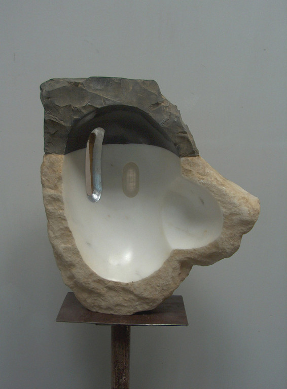 Maschera di pietra - 2008 - Marmo, onice, f. d'argento
