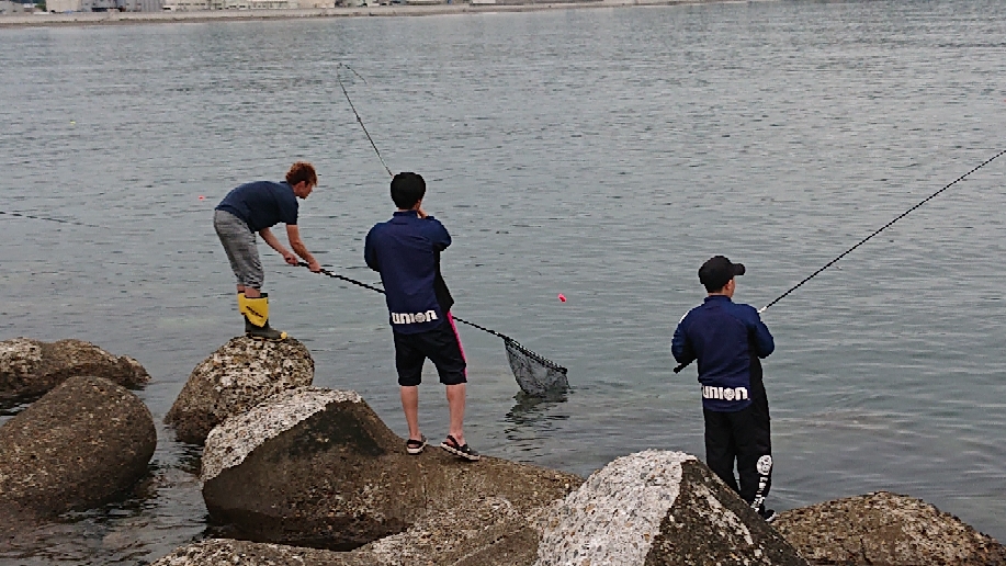 網走港で、秋サケ釣りが始まりました(9/6)