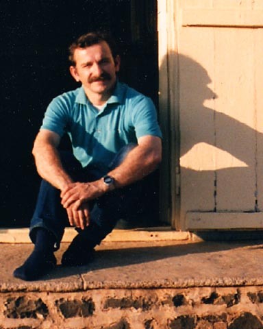 Tony at Baba's cabin 1988
