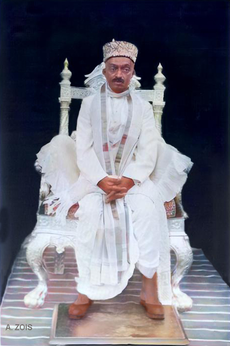  Shri Narayan Maharaj. Image colourized by Anthony Zois.