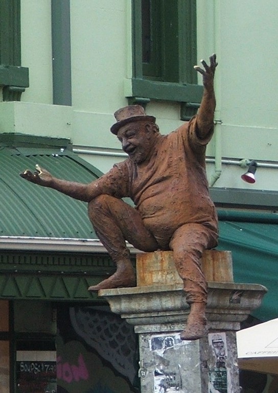 Poet Statue ( Adrian ) in Brunswick Street Fitzroy, Melbourne