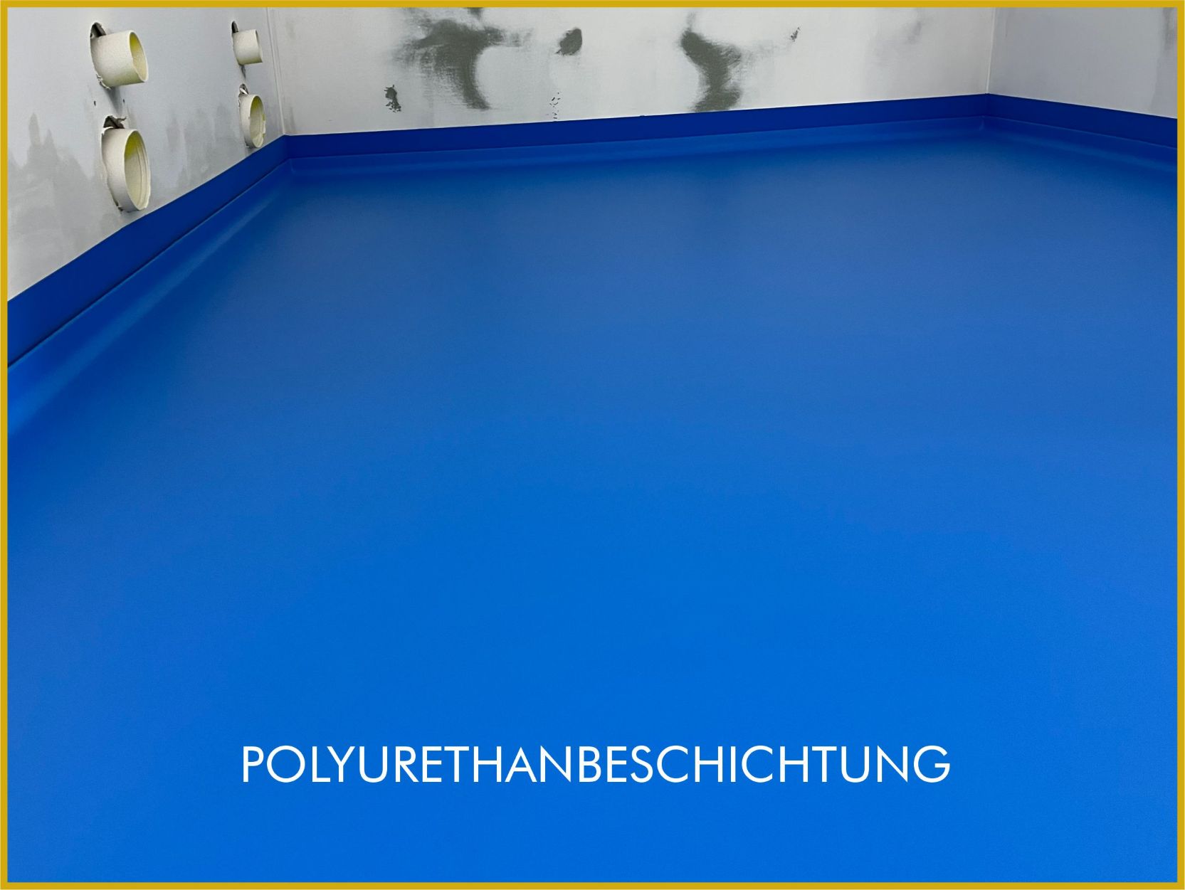 Trittschalldämmende Polyurethanbeschichtung mit Hohlkehlprofilen