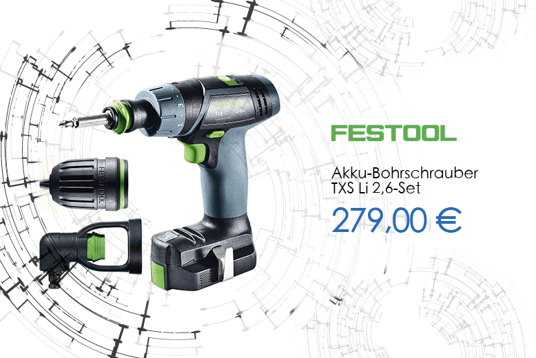 Akku-Bohrschrauber TXS Li 2,6 Set von Festool