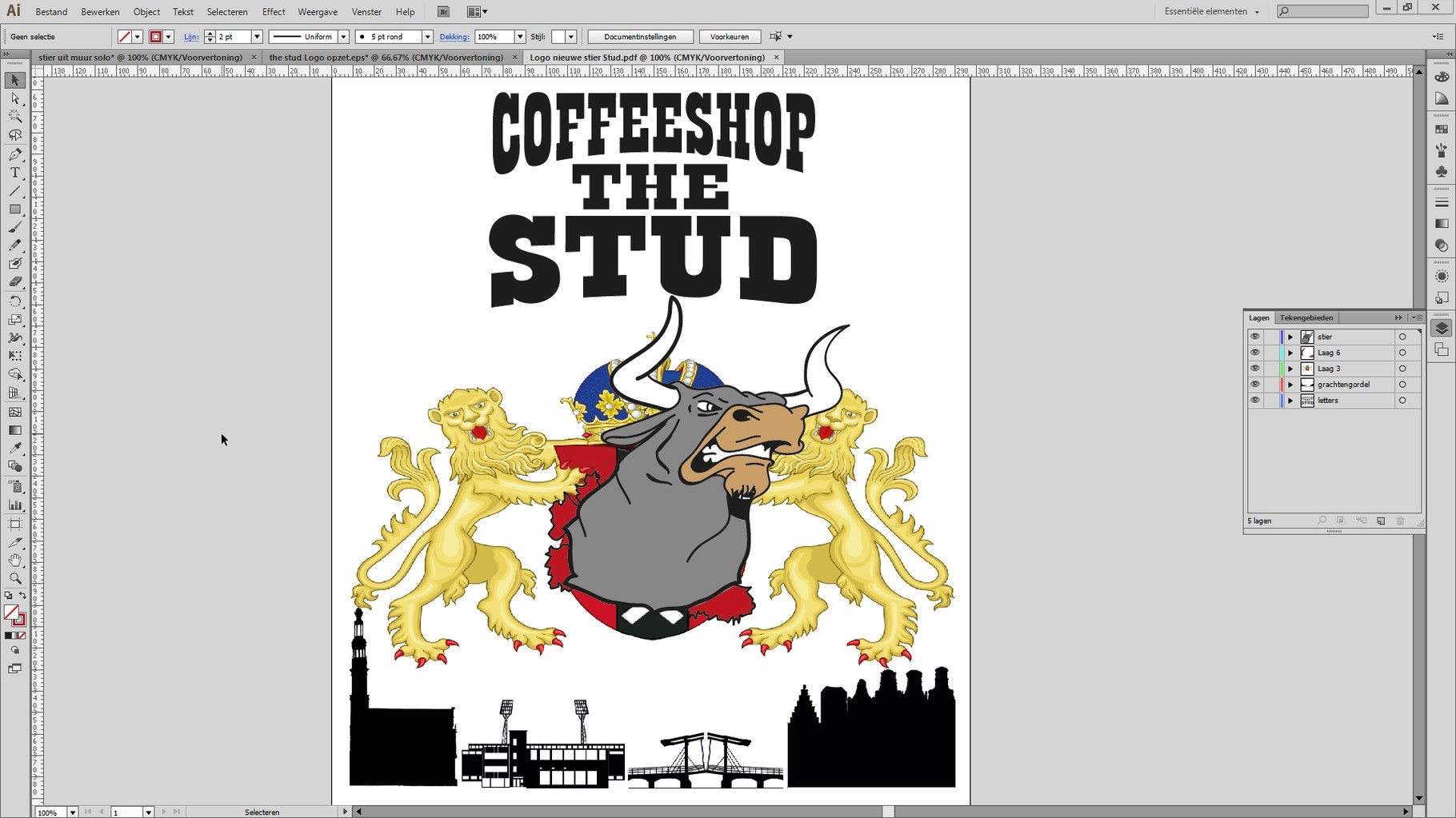 logo 1 new for coffee shop The Stud in Amsterdam 