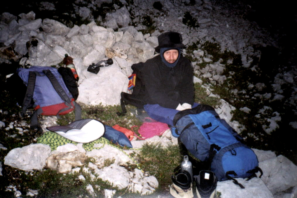 Windlegergrat_Biwak_Mitte90er. Foto: Bruno Hartl