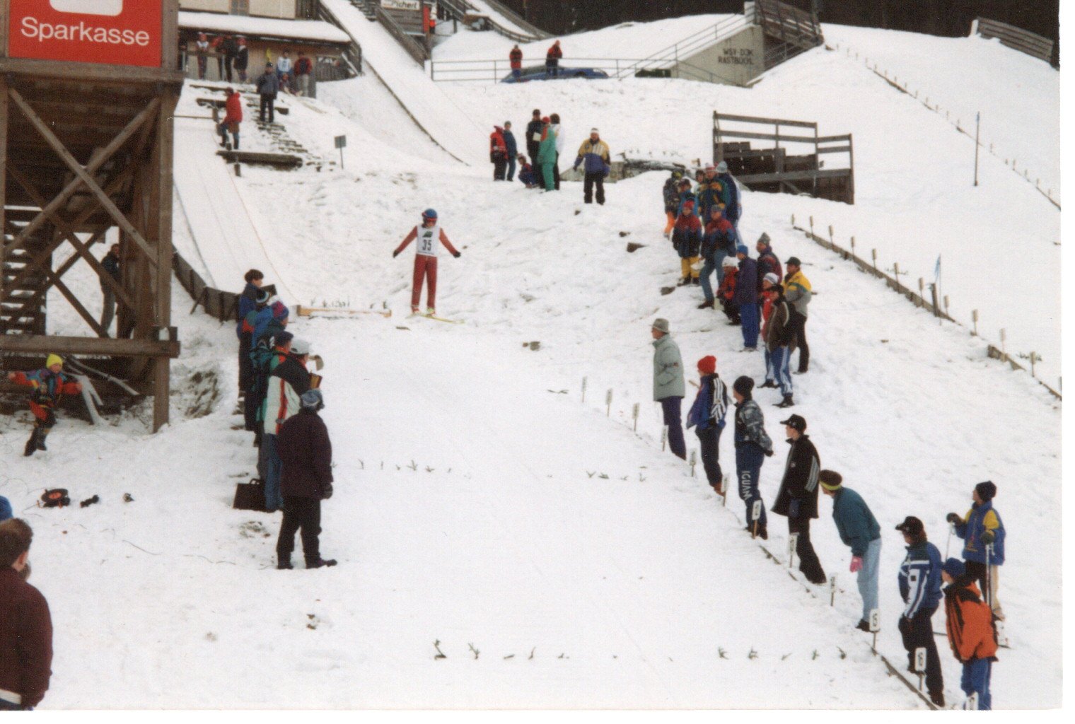 Schülercup, Wettkampf. Rastbüchl. Winter 1996. Foto: Privat
