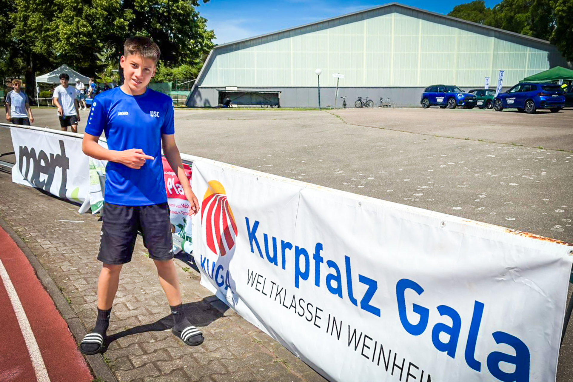 Johannes wirft Speer bei traditionsreicher B&S Kurpfalz Gala in Weinheim