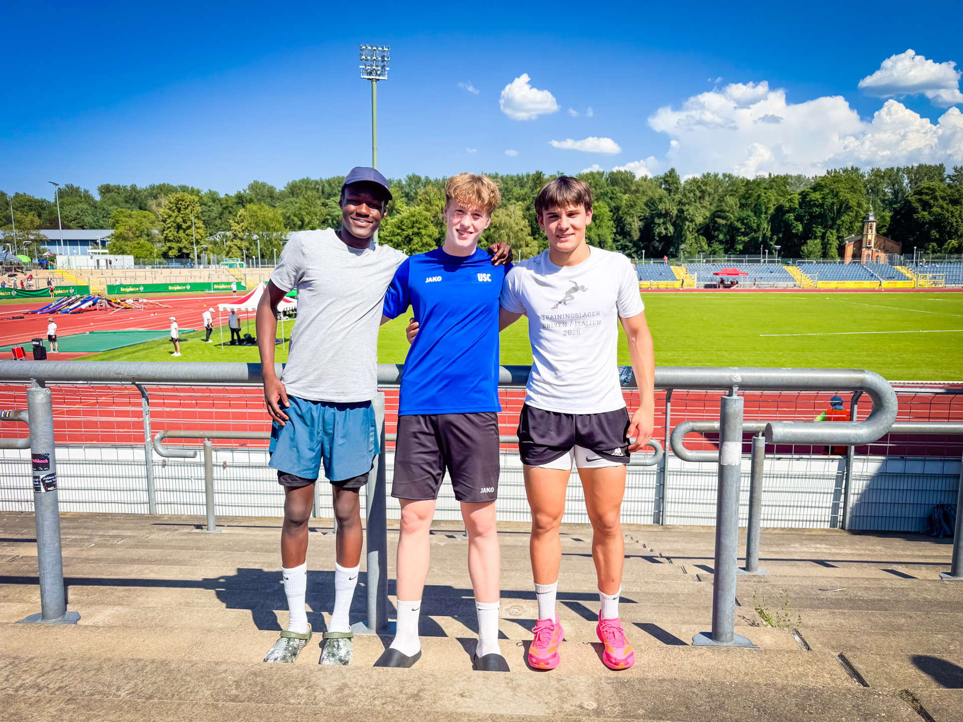 USC-AthletInnen im Glutofen von Koblenz