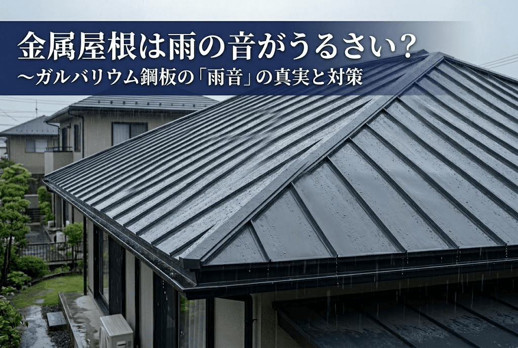 金属屋根は雨の音がうるさい? ── ガルバリウム鋼板の「雨音」の真実と対策
