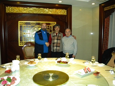 Giuliano Furlini e Storti Enrico con Ma Aimin (al centro) - Anyang