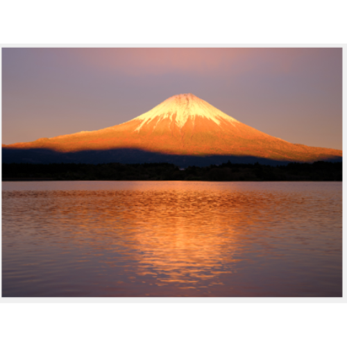 年賀状印刷　朝日富士山