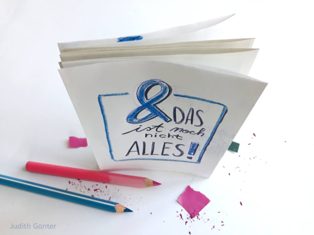 Notizbuch mit Sketchnote-Beispiel, Visuelle Notizen