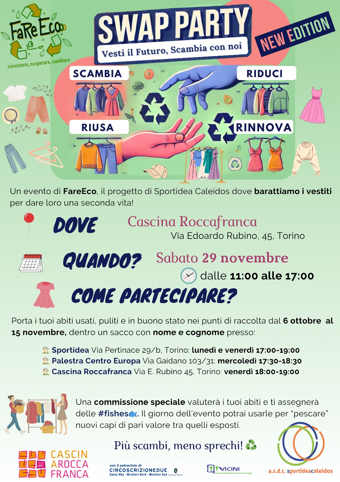 FareEcoSwap: torna lo Swap party Sportidea
