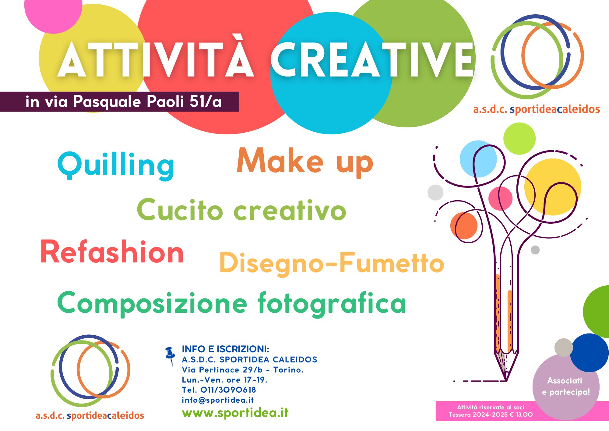 Attività creative in via Pasquale Paoli