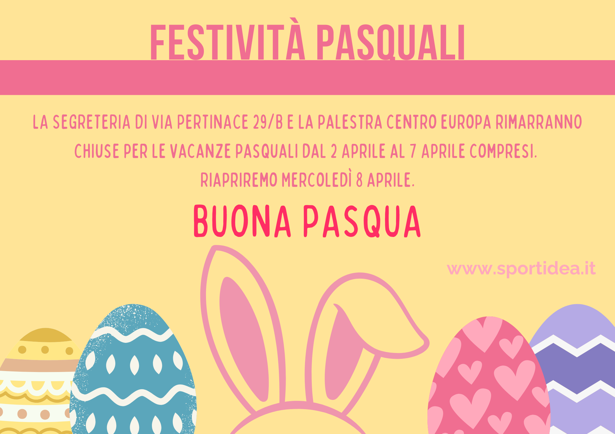 Avviso di chiusura