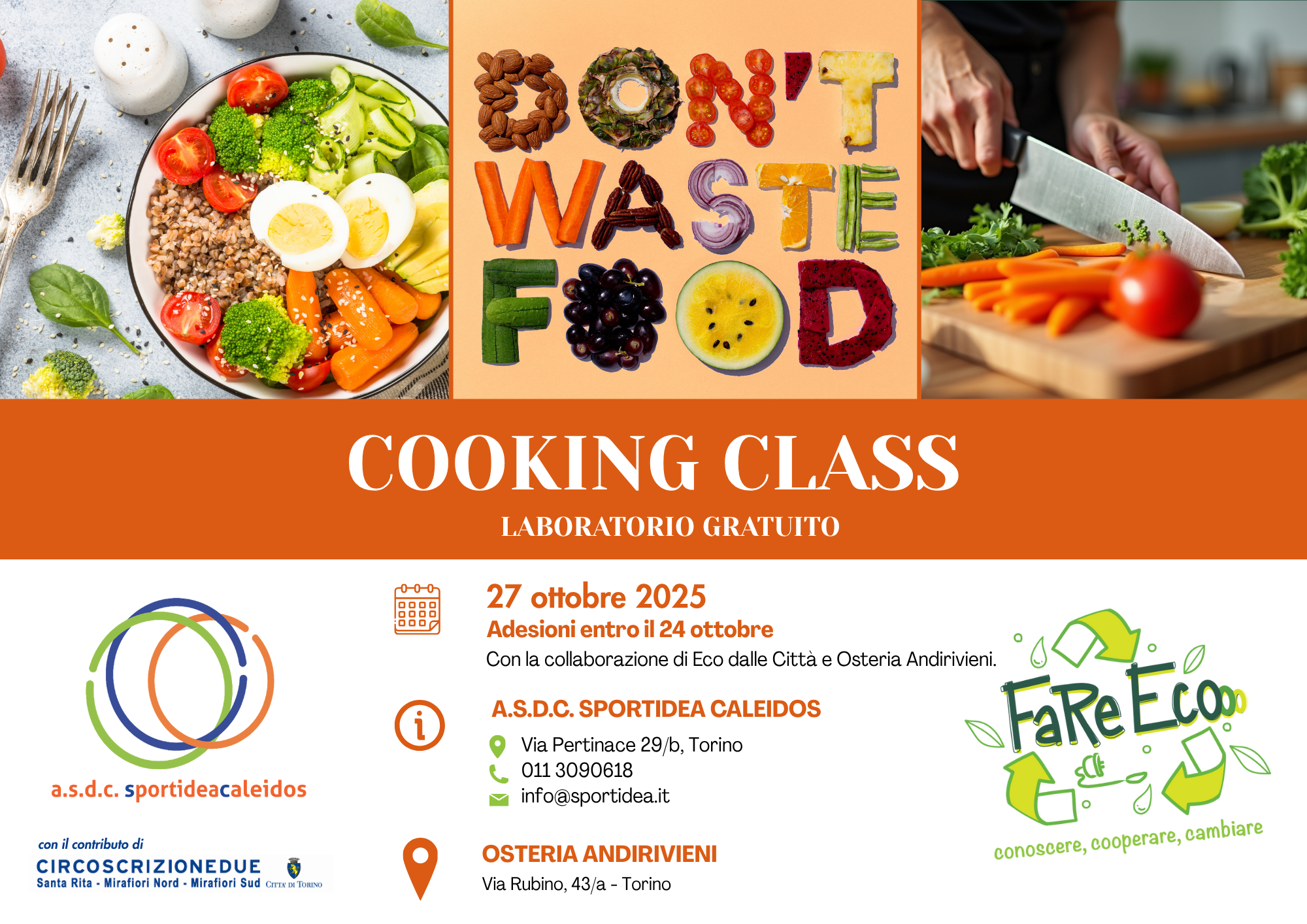 Cooking class: lezione di cucina anti-spreco