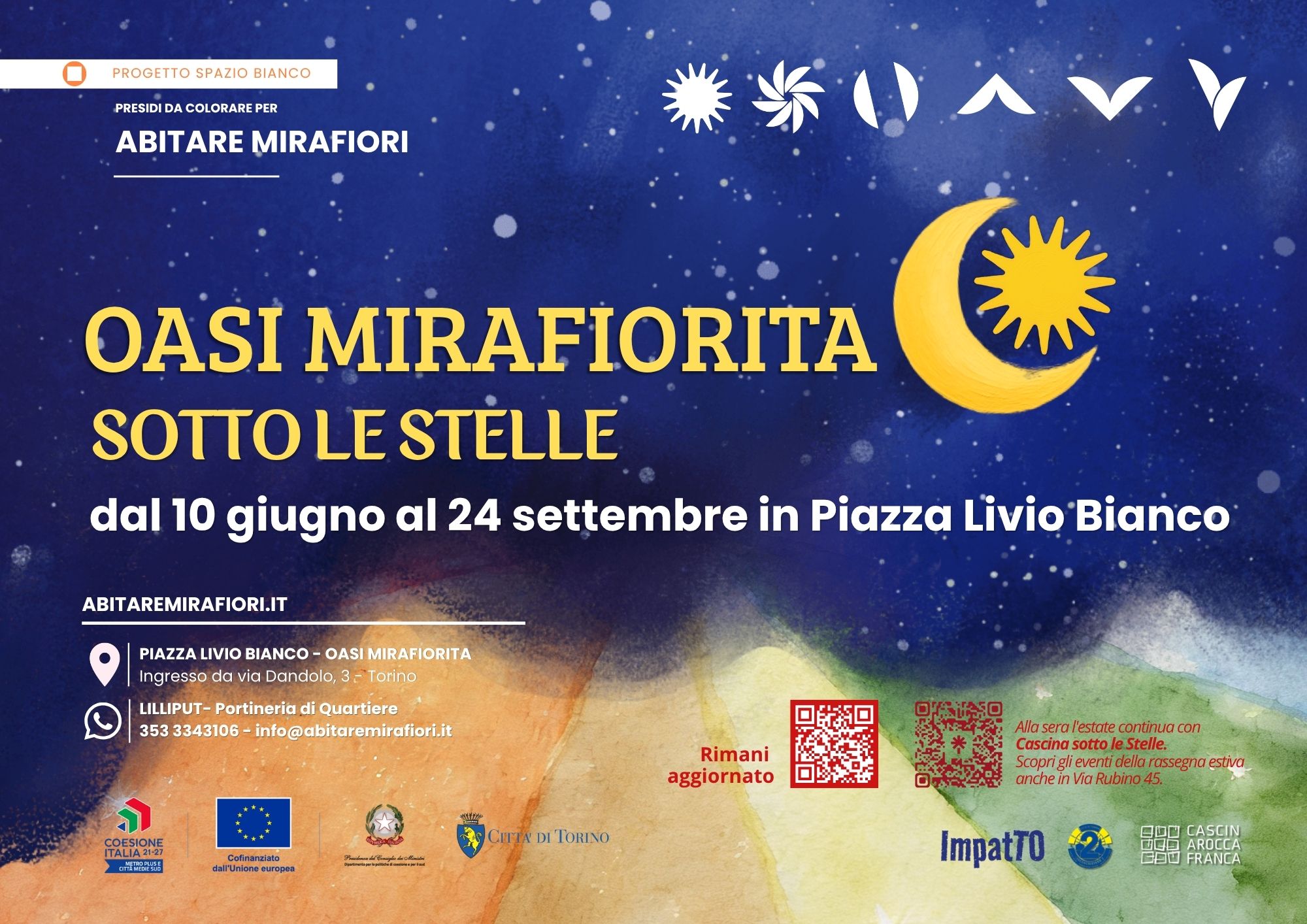 Oasi Mirafiorita sotto le stelle: tutti gli eventi della rassegna estiva