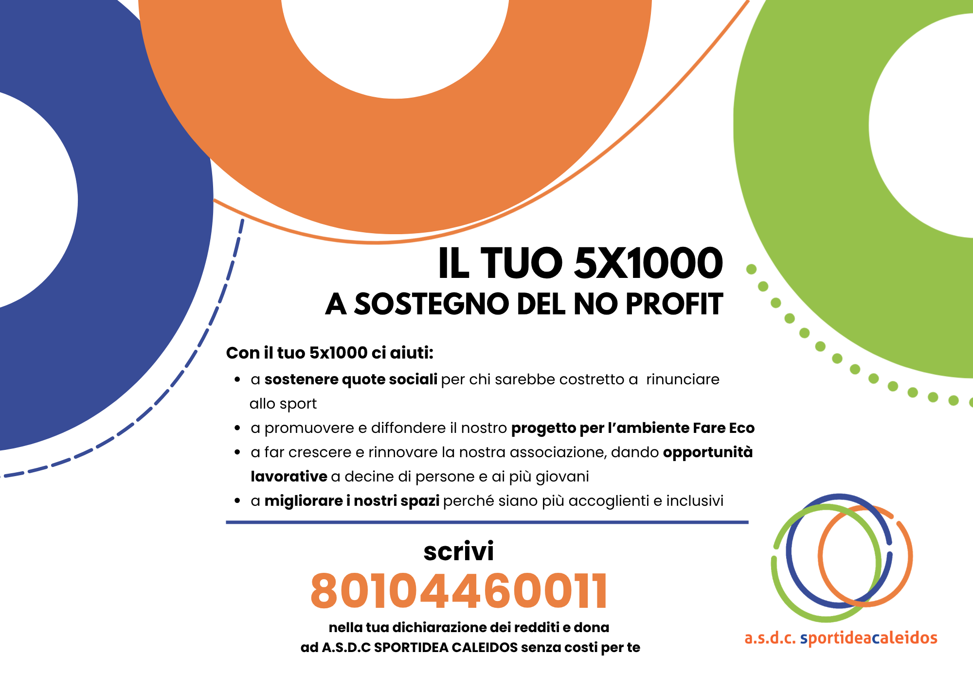 Dona il tuo 5x1000 a sostegno della tua associazione