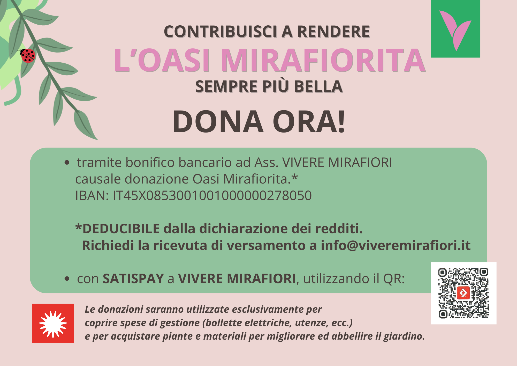 Dona ora all'Oasi Mirafiorita