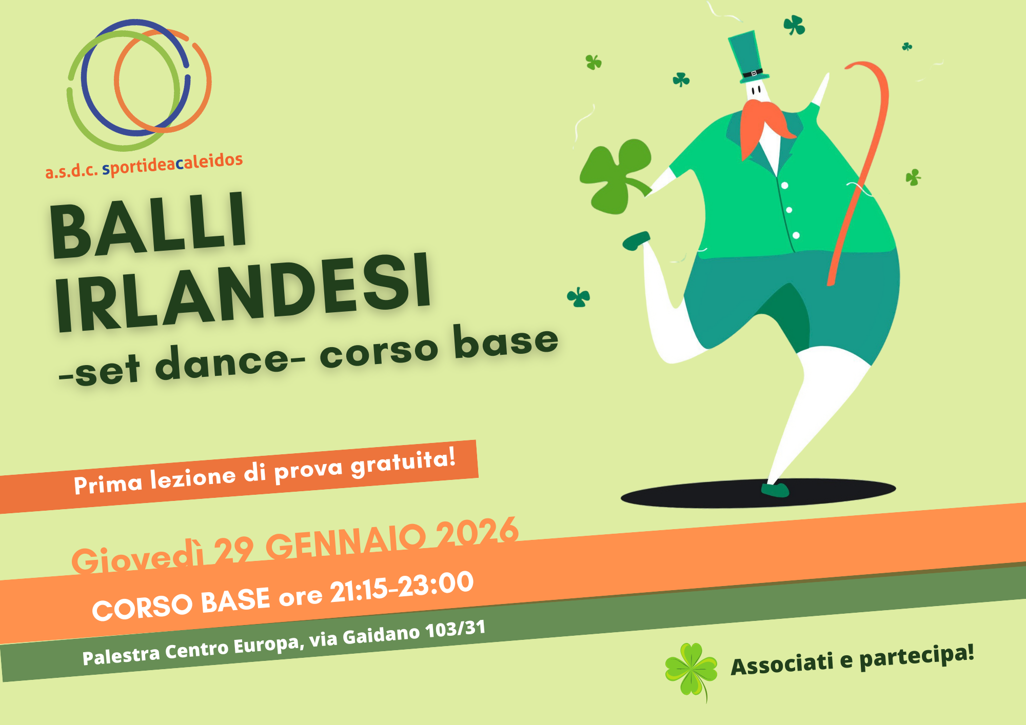 Balli irlandesi: nuovo corso base da gennaio