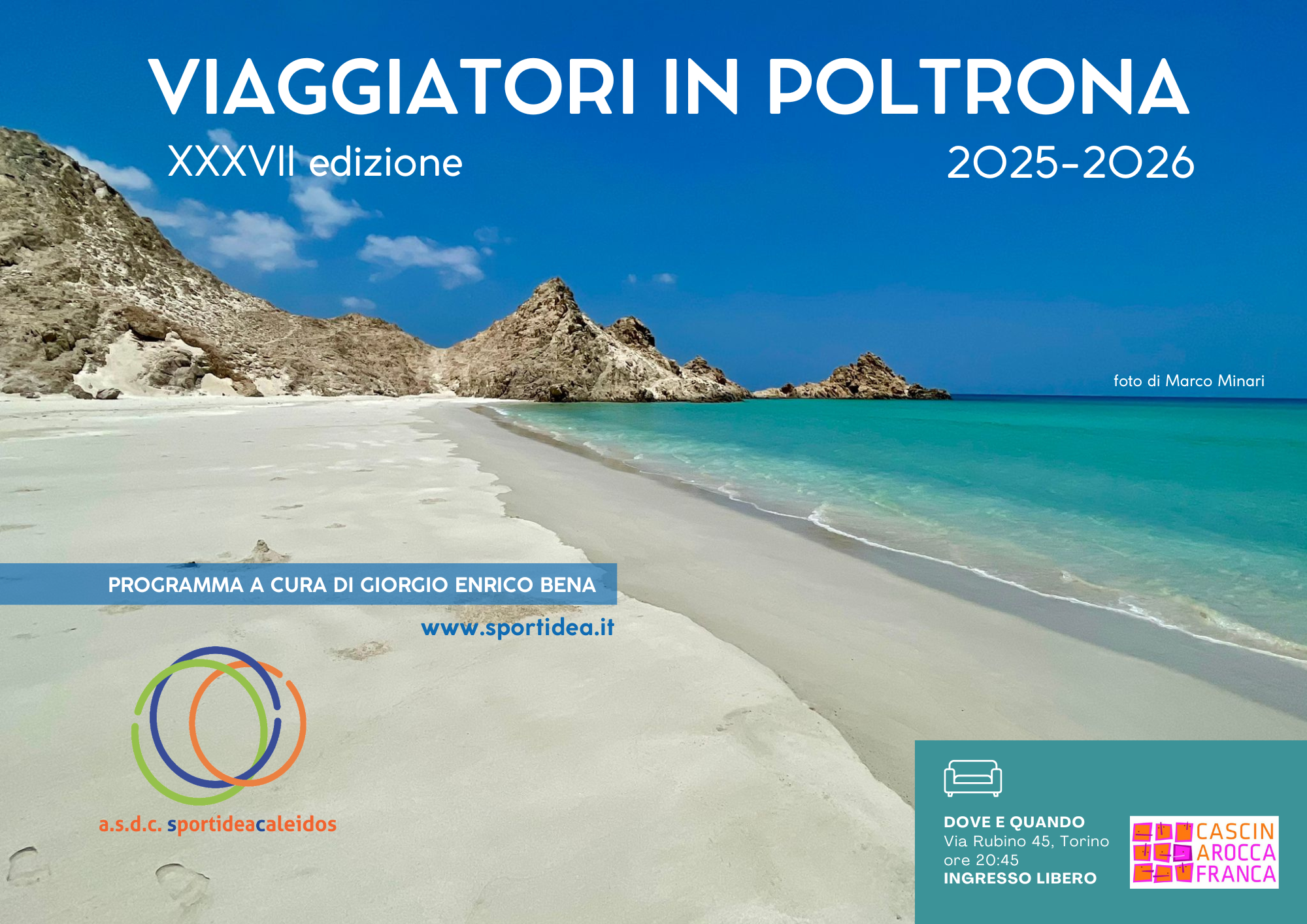 Torna Viaggiatori in poltrona: XXXVII edizione