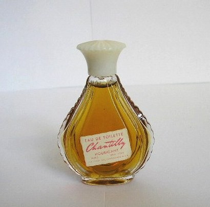 HOUBIGANT : CHANTILLY - EAU DE TOILETTE - BOUCHON EN BAKELITE IVOIRE VISSE - PROVENANCE USA