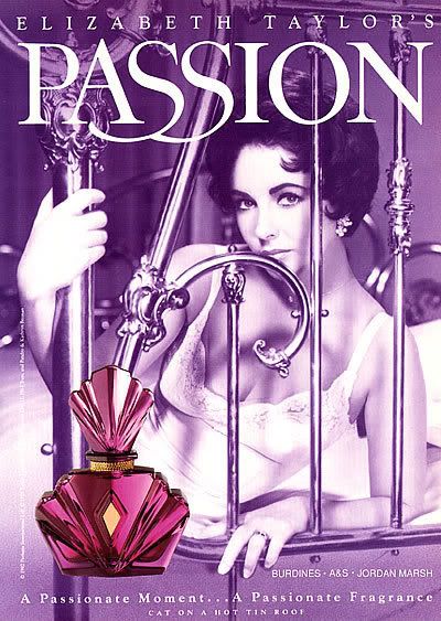 ELIZABETH TAYLOR'S - PASSION : AFFICHE PUBLICITAIRE