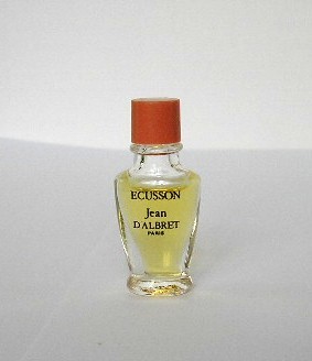 ECUSSON - PARFUM, PETITE MINIATURE AVEC BOUCHON ORANGE, TRES DISTRIBUEE