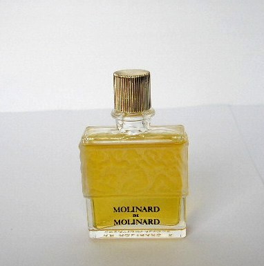 MOLINARD de MOLINARD - MINIATURE EAU DE TOILETTE 5 ML EN VERRE DEPOLI - BOUCHON DORE STRIE - LALIQUE