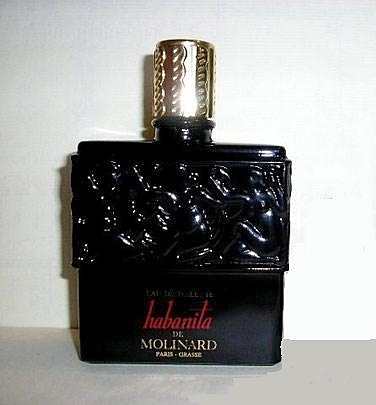 MOLINARD- HABANITA EAU DE TOILETTE - FLACON CREATION LALIQUE : SERIGRAPHIE ROUGE