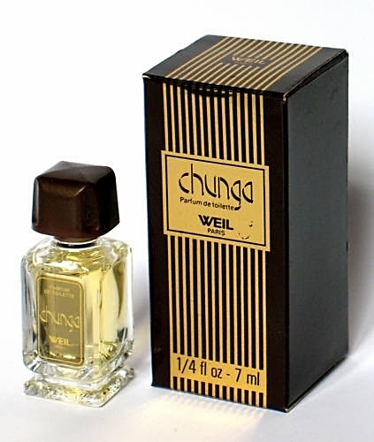 CHUNGA - MINIATURE PARFUM DE TOILETTE 7 ML - BOUCHON EN PLASTIQUE MARRON