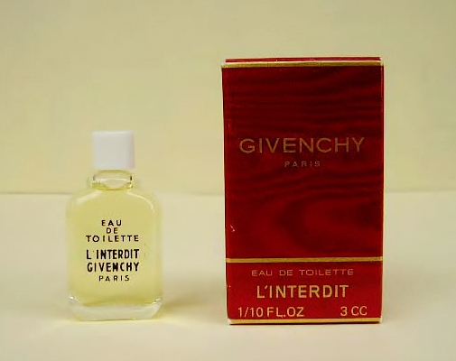 L'INTERDIT - EAU DE TOILETTEEEEEEEEE 3 CC - BOÎTE ROUGE, MINIATURE ANCIENNE
