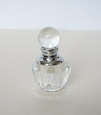 FLACON EN CRISTAL CONTEMPORAIN - BOUCHON BOULE