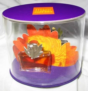 KENZO JUNGLE : COFFRET ROND EN PLASTIQUE CONTENANT LES 2 MINIATURES : L'ELEPHANT ET LE TIGRE