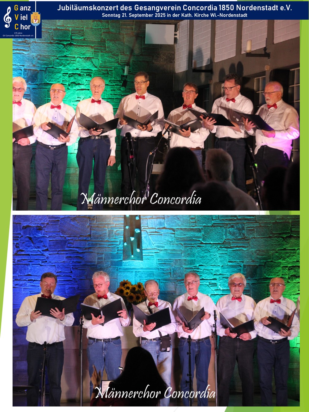 175 Jahre Konzert 31.9.2025 GV Concordia Männer und 
