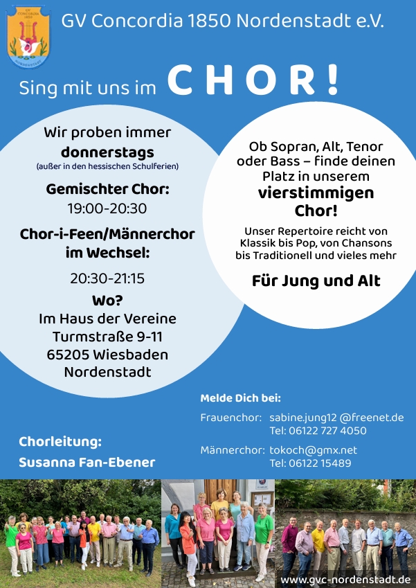 Singen in Wiesbaden, Männerchor, Frauenchor
