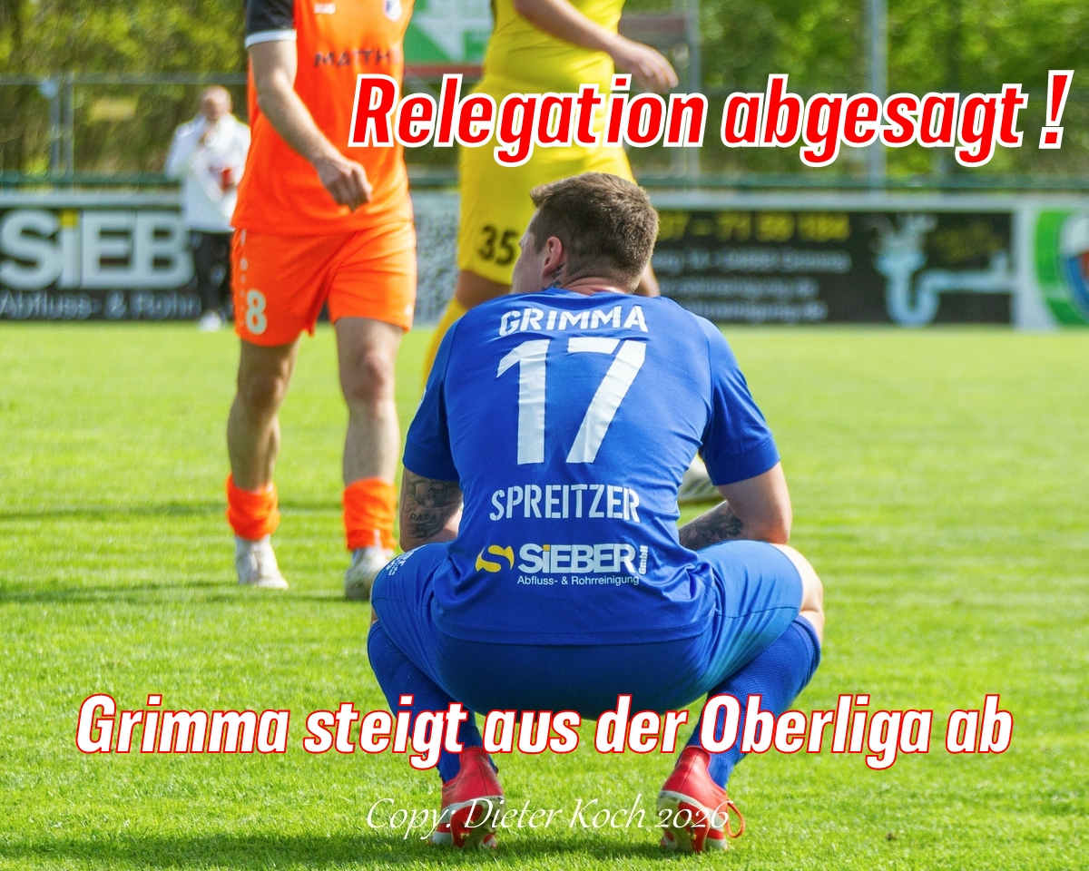 Relegation abgesagt – Grimma aus der Oberliga abgestiegen